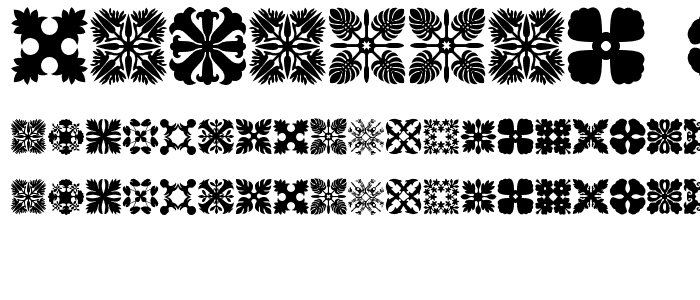 Hawaiian Quilt3 font